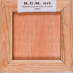 Rear view of the panel with B.C.N. art label