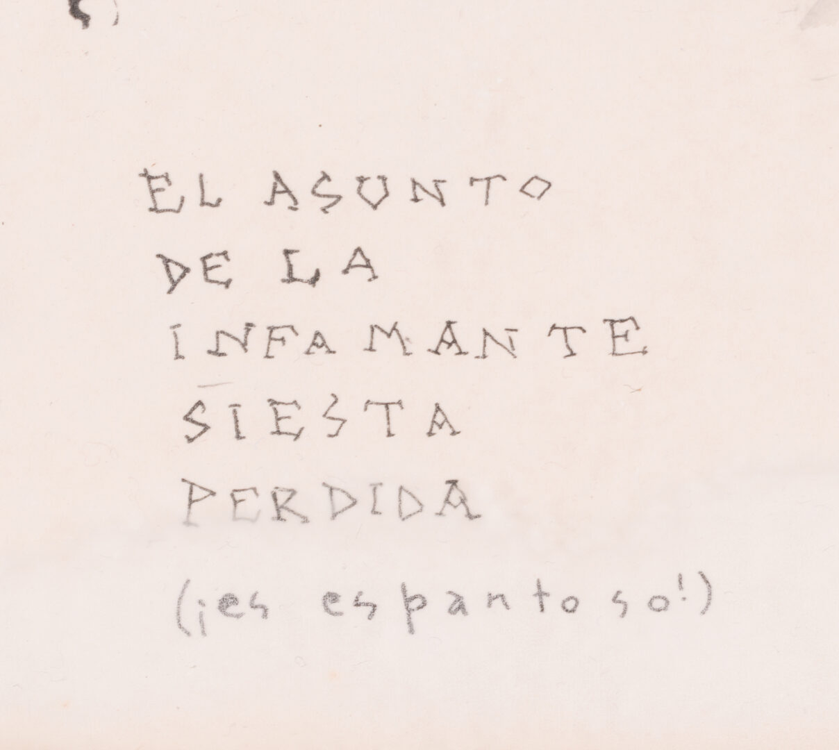 Detail of the title inscription on the Barbagelata work