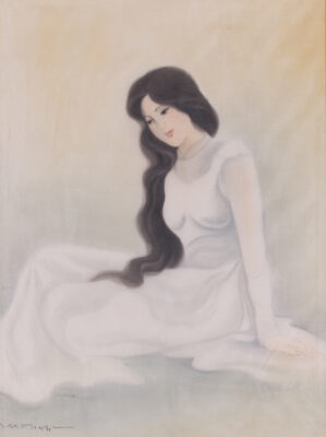 Close-up of the figure in Seated Woman