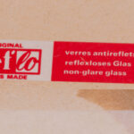 Label for the anti-reflective Swiss-made glass