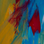 Detail of the textured paint application