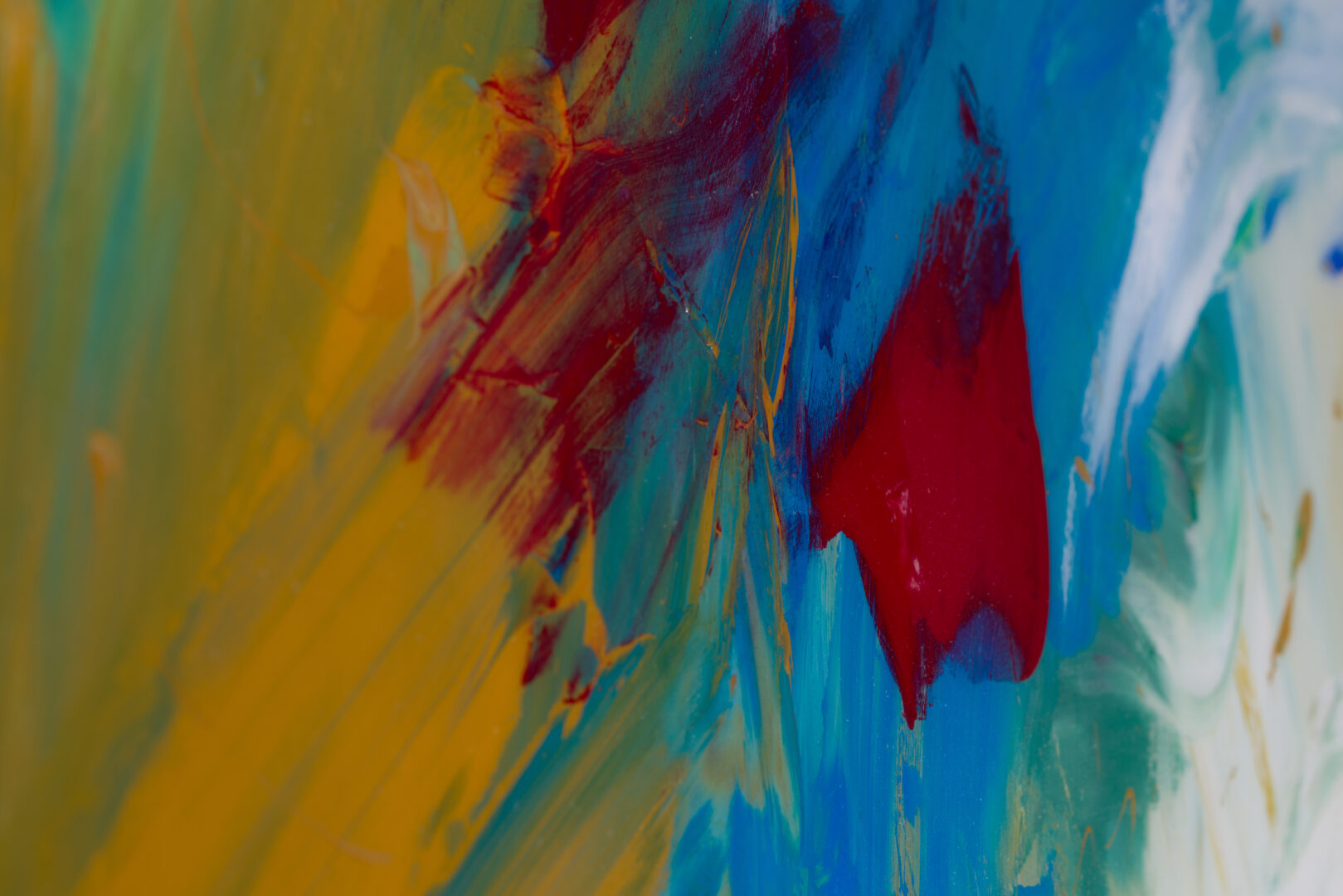 Detail of the textured paint application