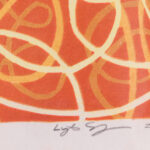 Detail of the artist's signature and date