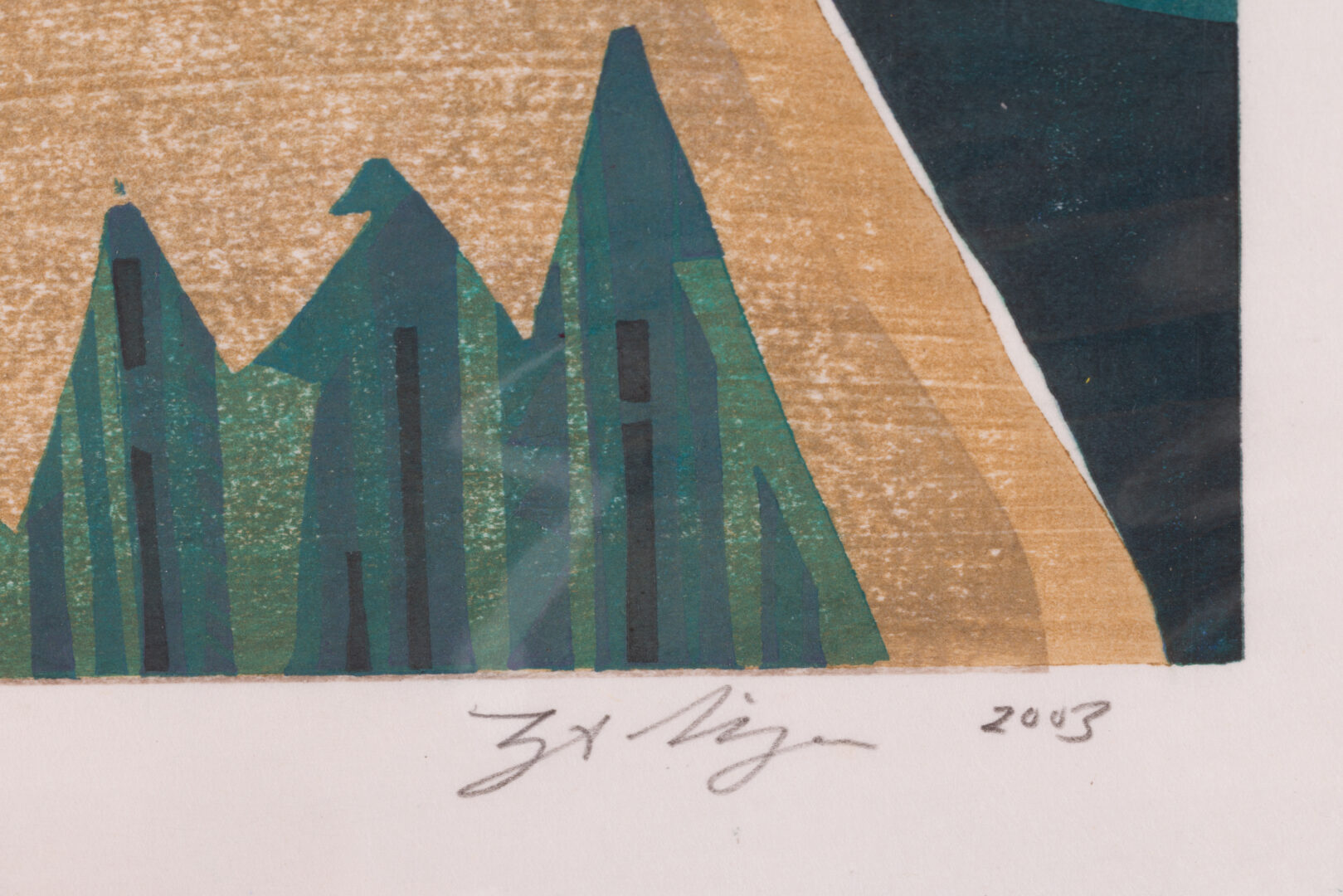 Artist's signature and date