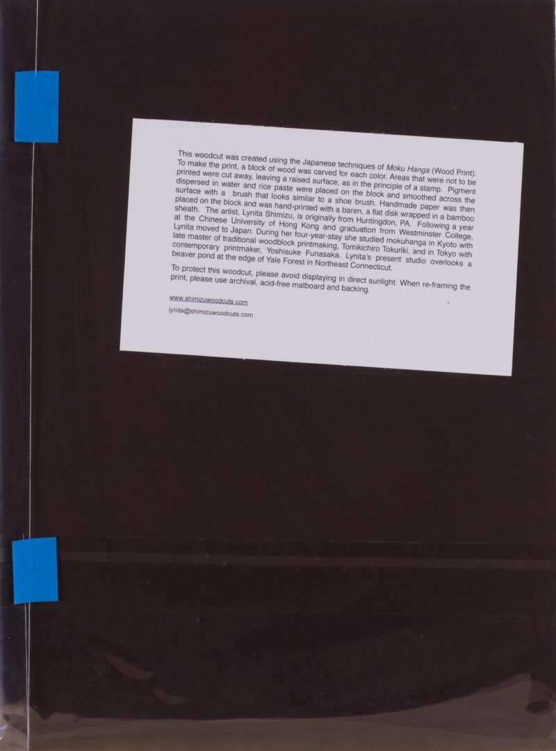 Technical and biographical information on the back