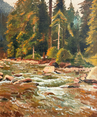 Oleksandr Torbich oil painting Stream in the Forest