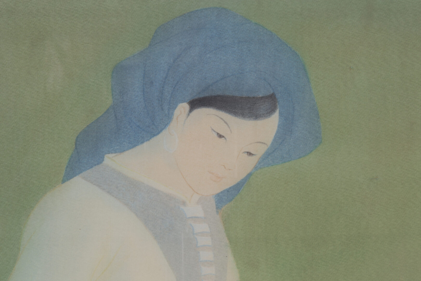 Young Woman Sewing with a Cat, 1980 — view 4