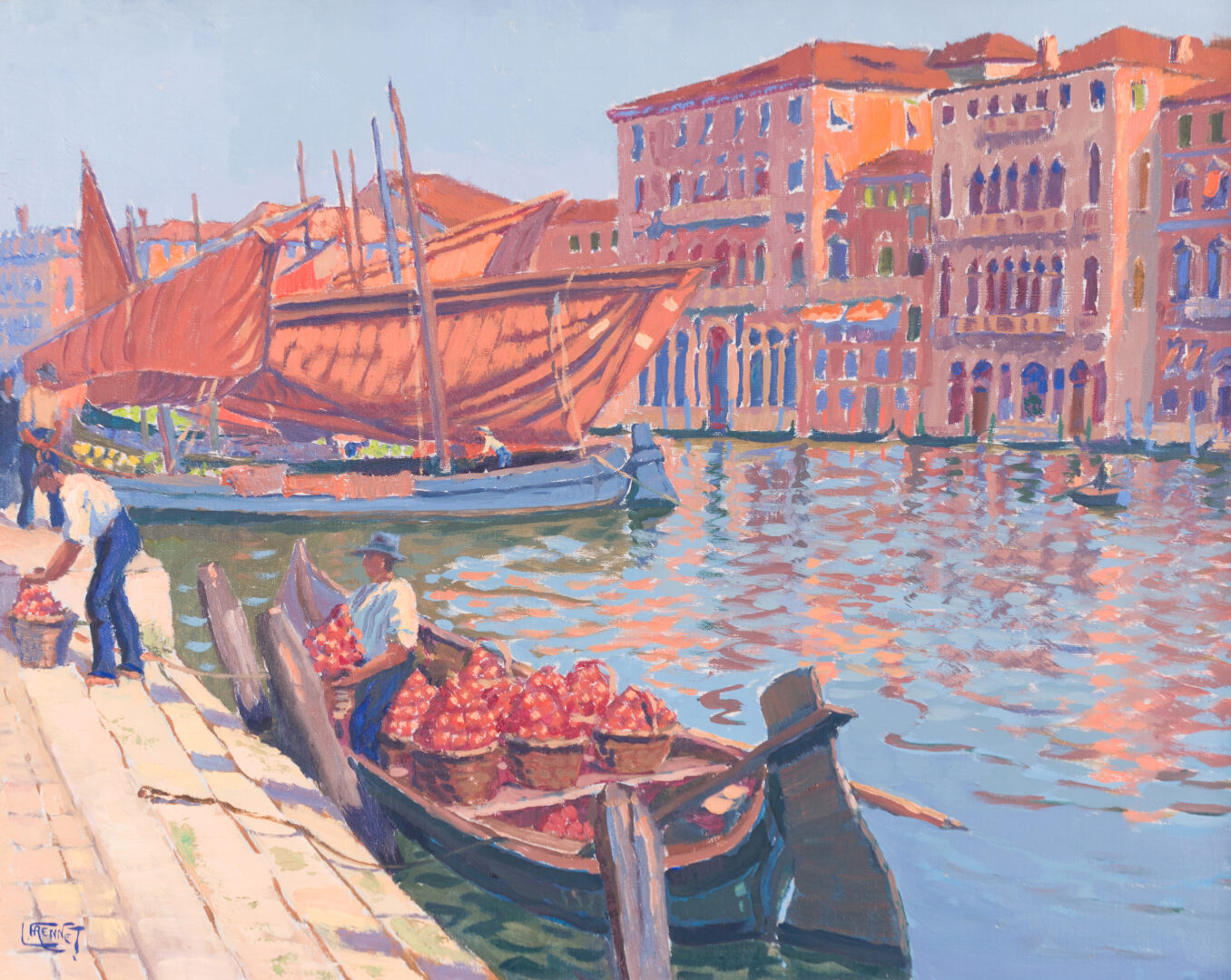 Lucien Frennet - The Rialto Market, c. 1920's