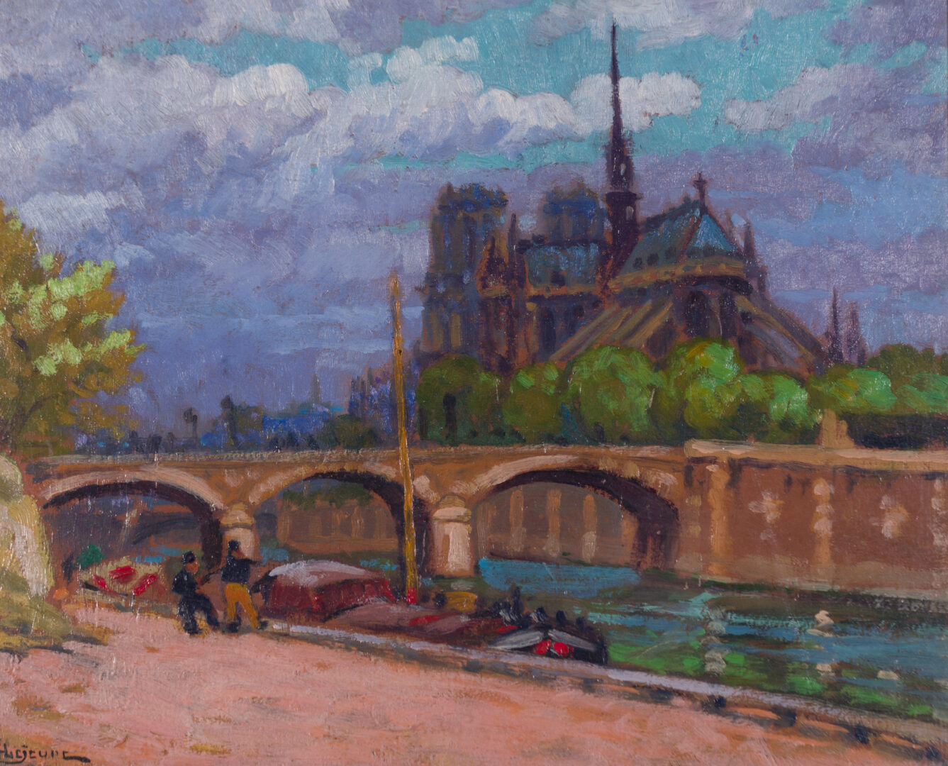 Henri Pierre Lejeune - Notre Dame de Paris, c. 1930's