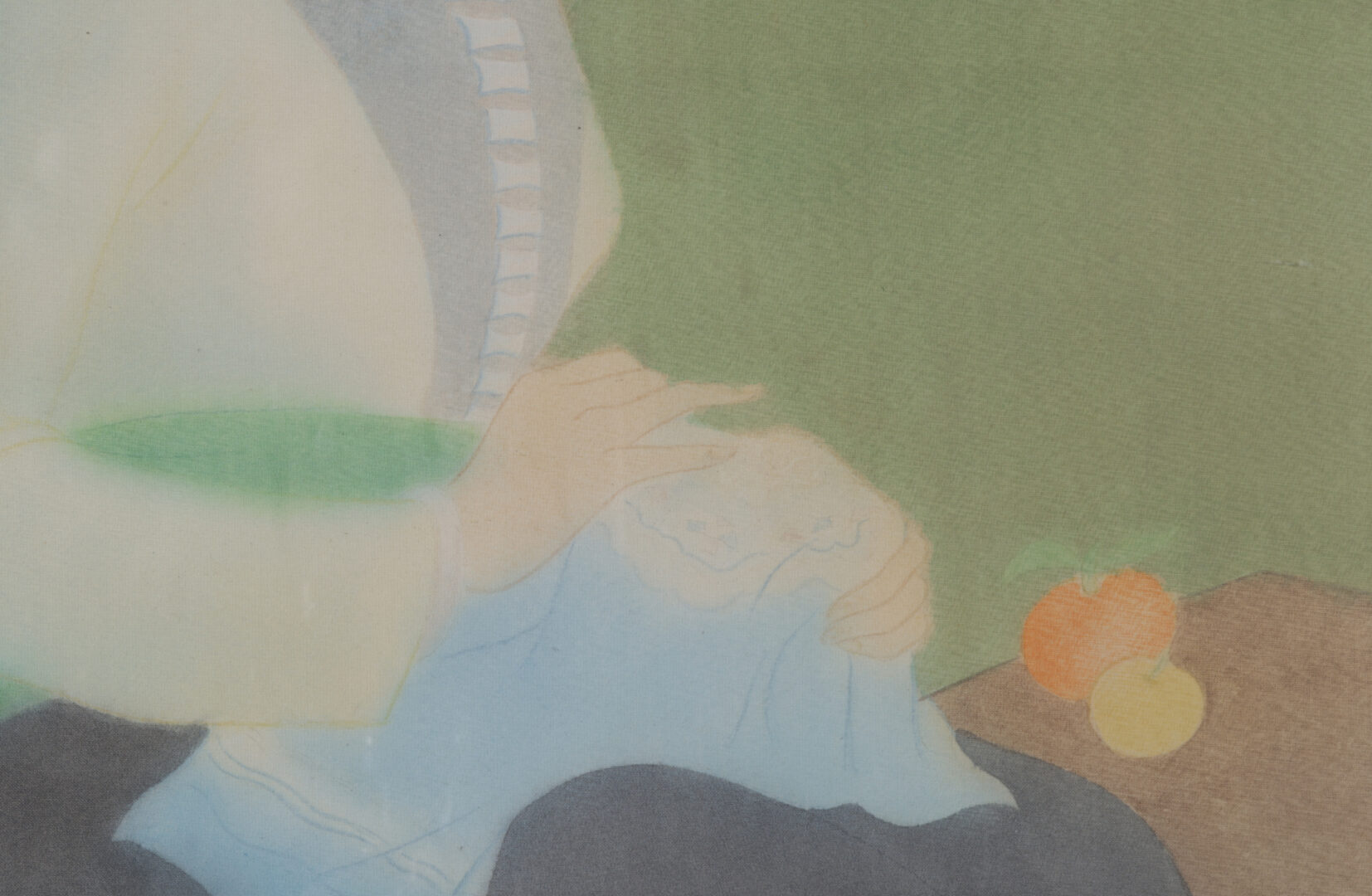 Young Woman Sewing with a Cat, 1980 — view 6