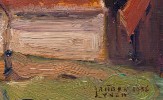 Thumbnail 3 of André Lynen — Steamer in the Harbour with Red-Roofed Houses, 1936