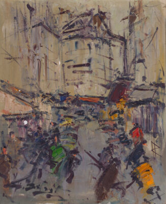 #16 Georges Berger - Street Market in Montmartre, c. 1950's