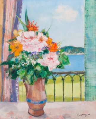 #22 Marcel Cramoysan - Le Balcon fleuri (Flowers on the Balcony), c. 1960's