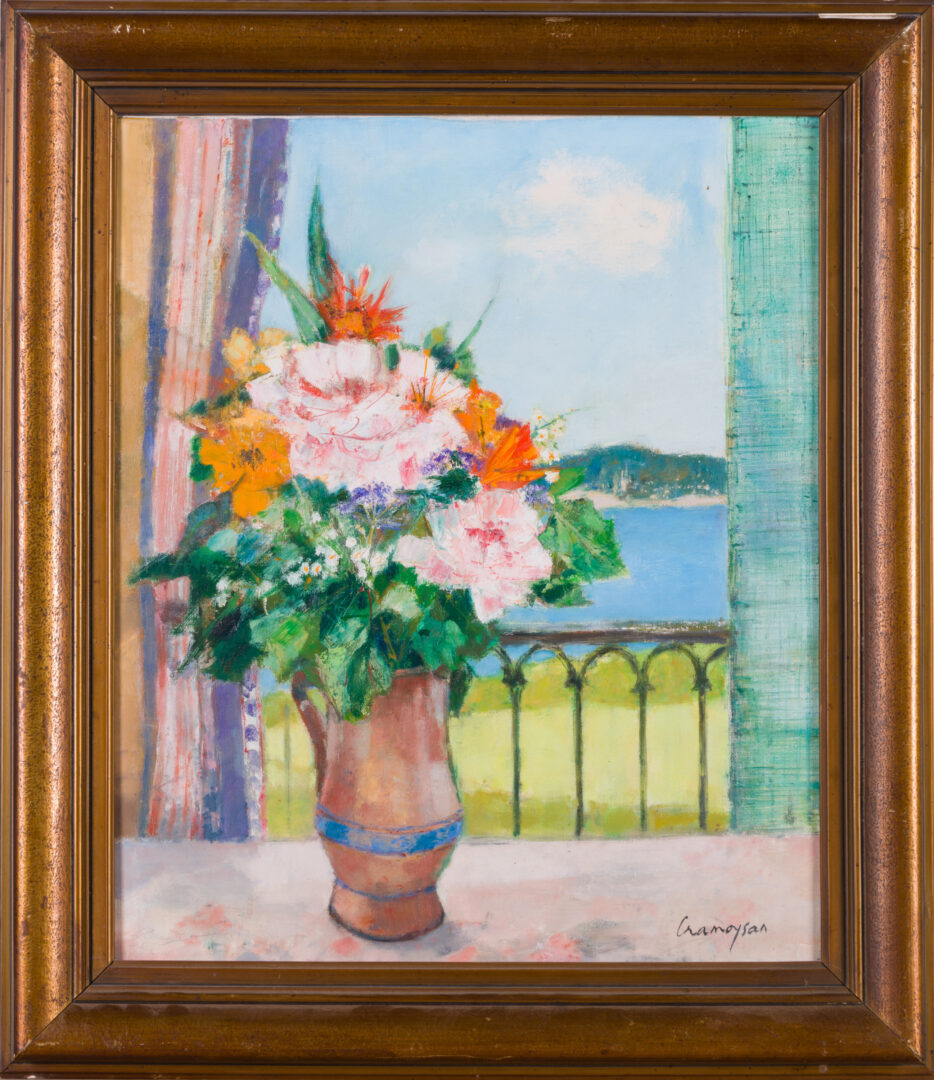 Marcel Cramoysan — Le Balcon fleuri (Flowers on the Balcony), c. 1960's — view 2