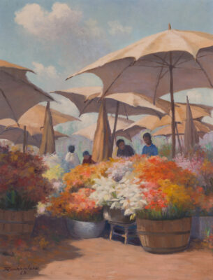 #17 Jean Rambinintsoa - Flower Market under Parasols, Antananarivo, 1963