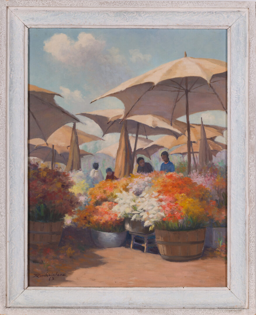 Jean Rambinintsoa — Flower Market under Parasols, Antananarivo, 1963 — view 2