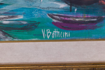 Thumbnail 3 of Vittorio Botticini — Venice, Canal with a Gondola at Sunset, c. 1960's